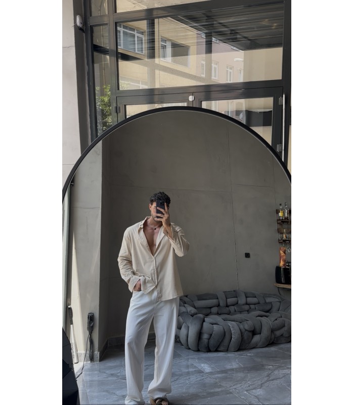 Yeni Sezon Oversize Bengalin Kumaş Gömlek