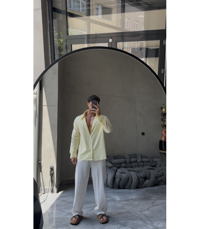 Yeni Sezon Oversize Bengalin Kumaş Gömlek