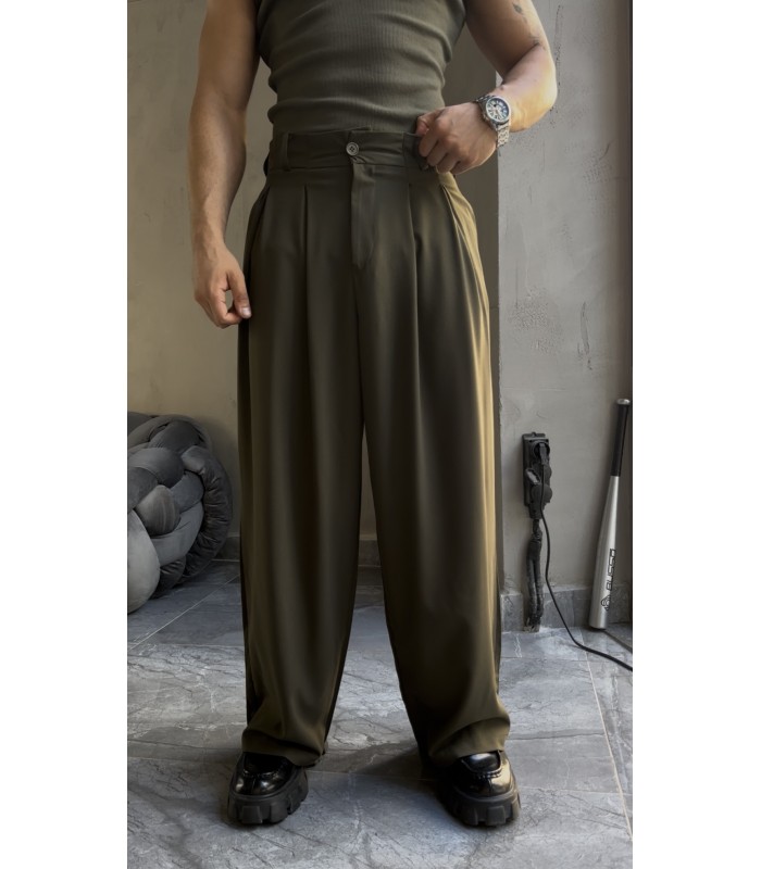 Yüksek Kalite Super Baggy Kumaş Pantolon