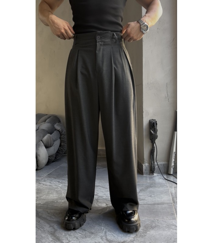 Yüksek Kalite Super Baggy Kumaş Pantolon