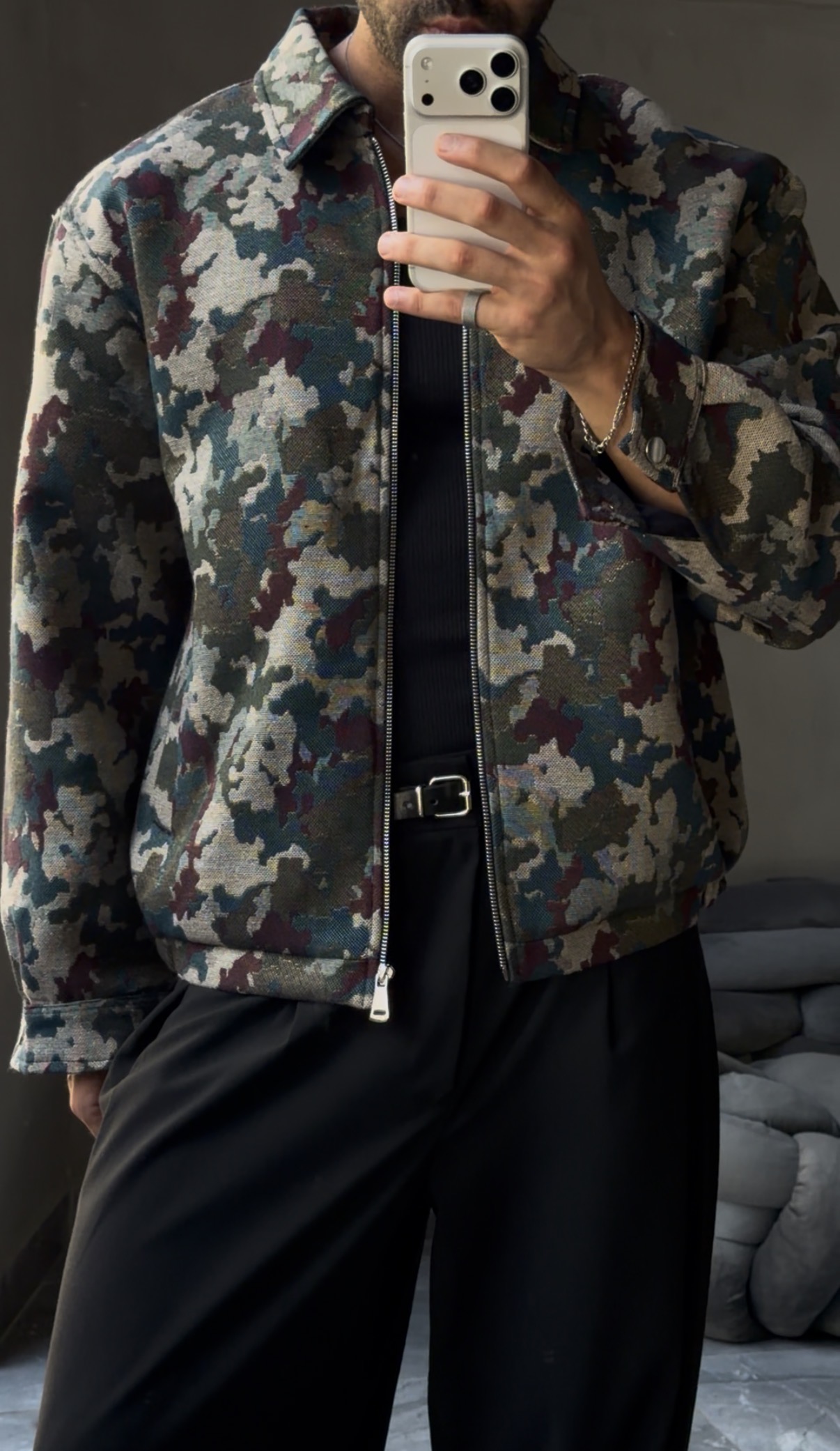 Fermuarlı  Tribal Jacket,