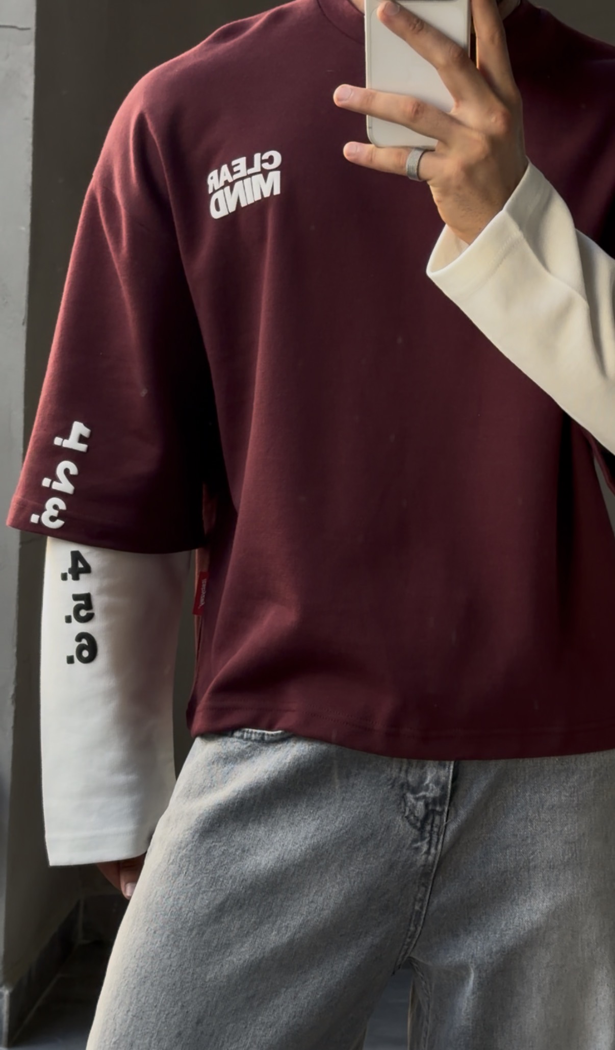 Layered Oversize Sweatshirt.