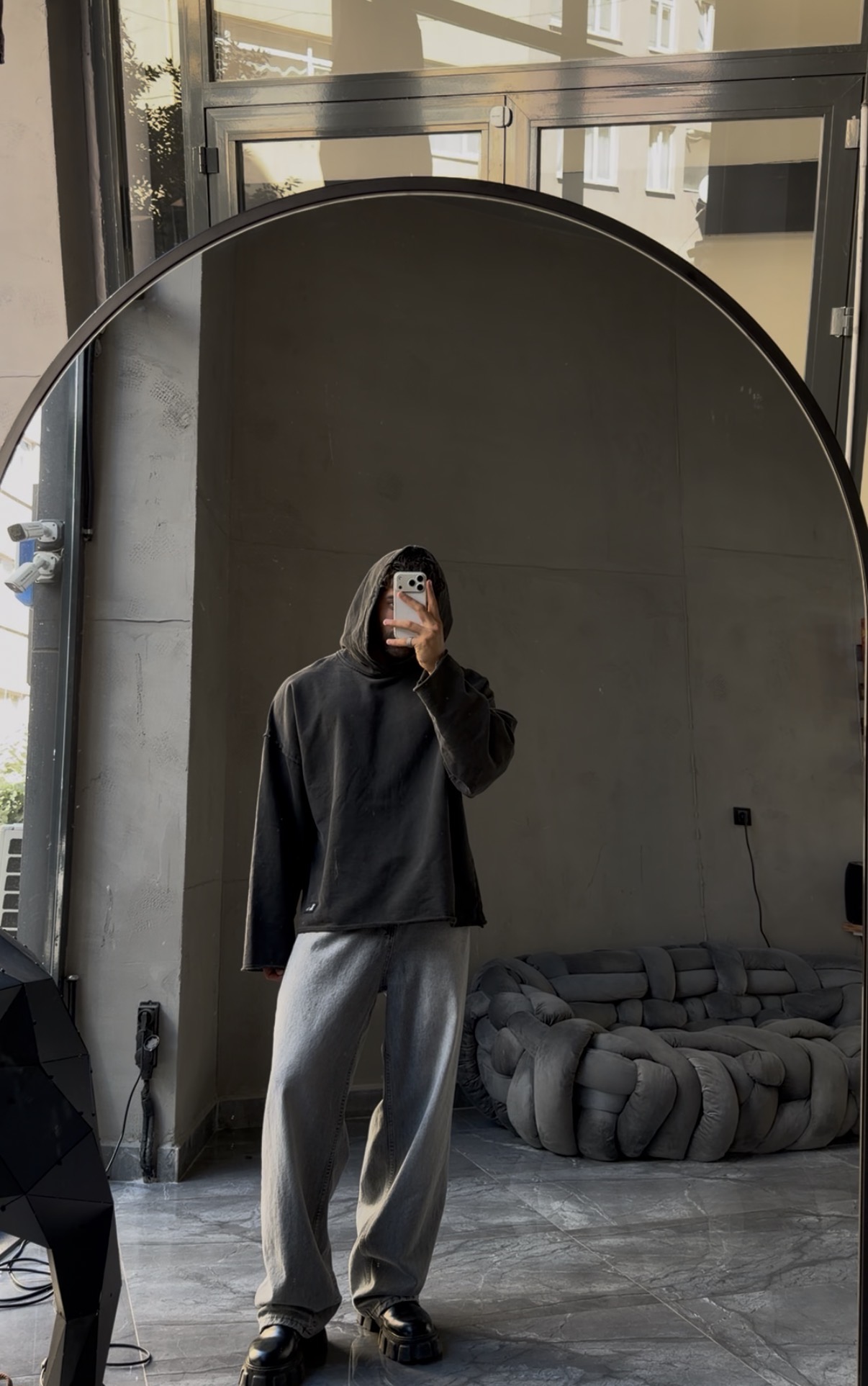 Oversize Antrasit Hoodie.